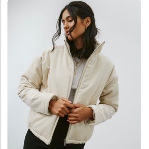 Glassons Cord Puffer Jacket Crazy Bones Color